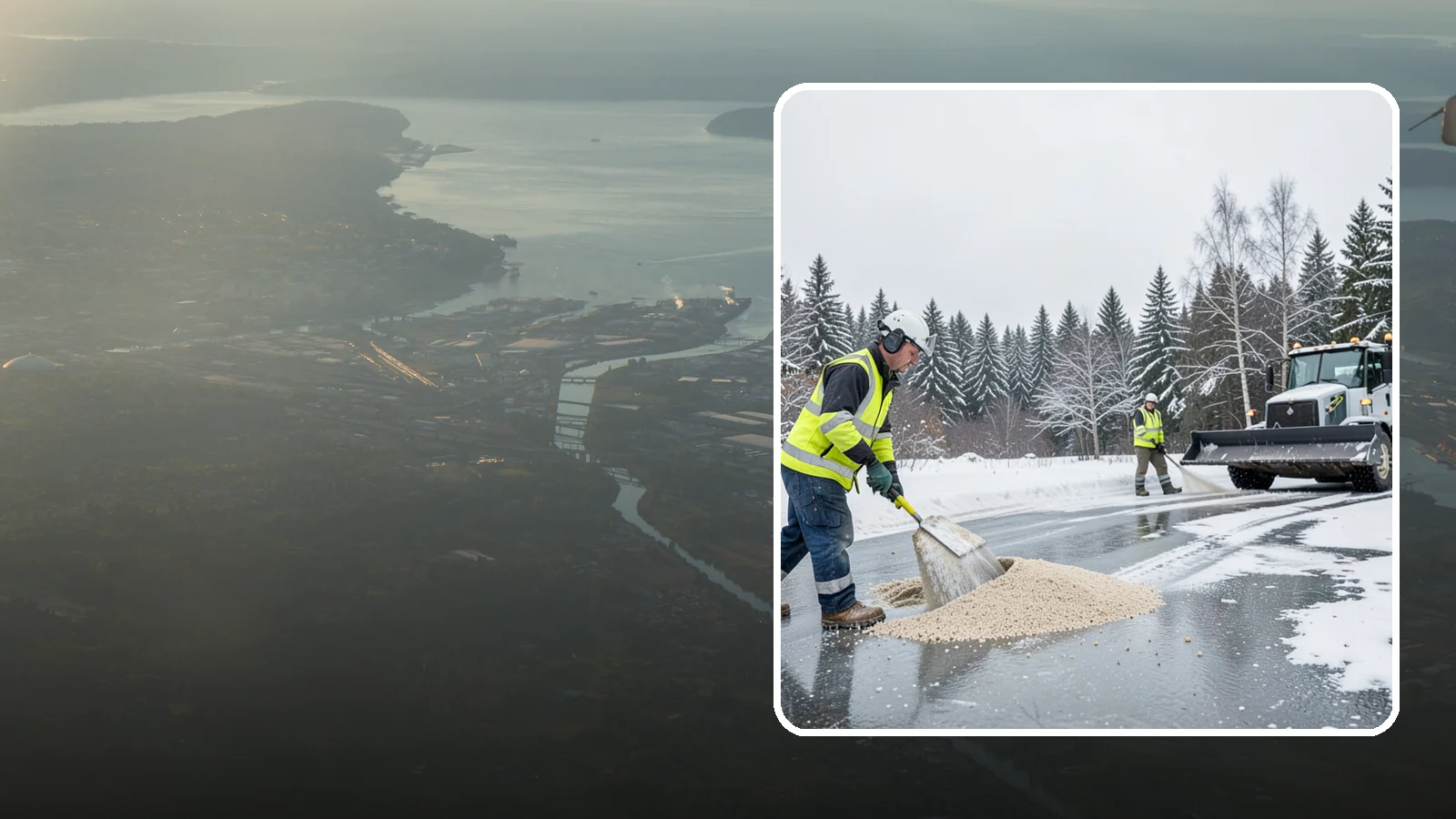 Sand Application in Fife, Pierce County, WA - Sand application delivers instant traction on packed ice and during the deep freezes where deicers alone lose their punch.