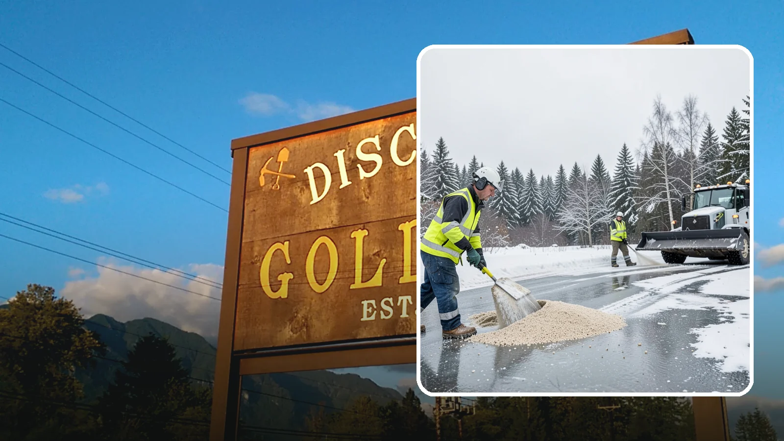 Sand Application in Gold Bar, Snohomish County, WA - Sand application delivers instant traction on packed ice and during the deep freezes where deicers alone lose their punch.