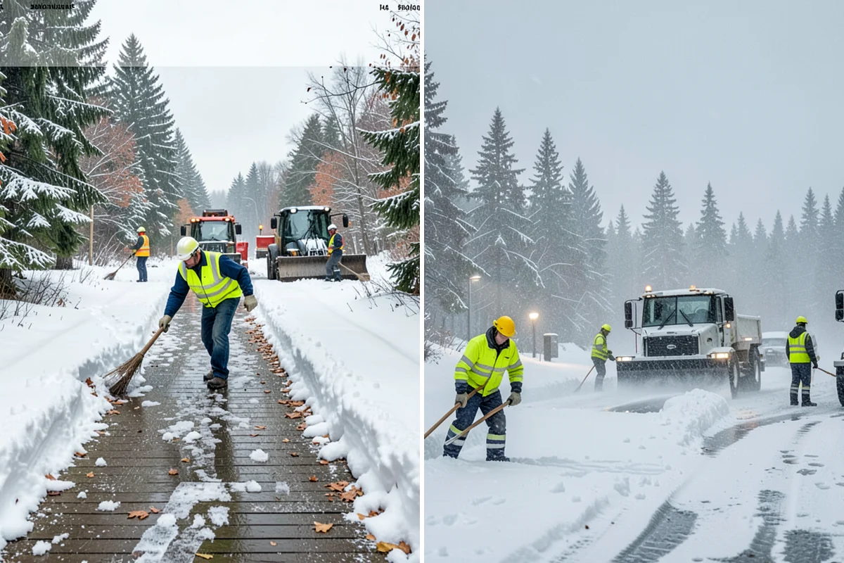 Sand Application in Hunts Point, King County, WA - Identify slopes, curves, and pedestrian routes needing grip