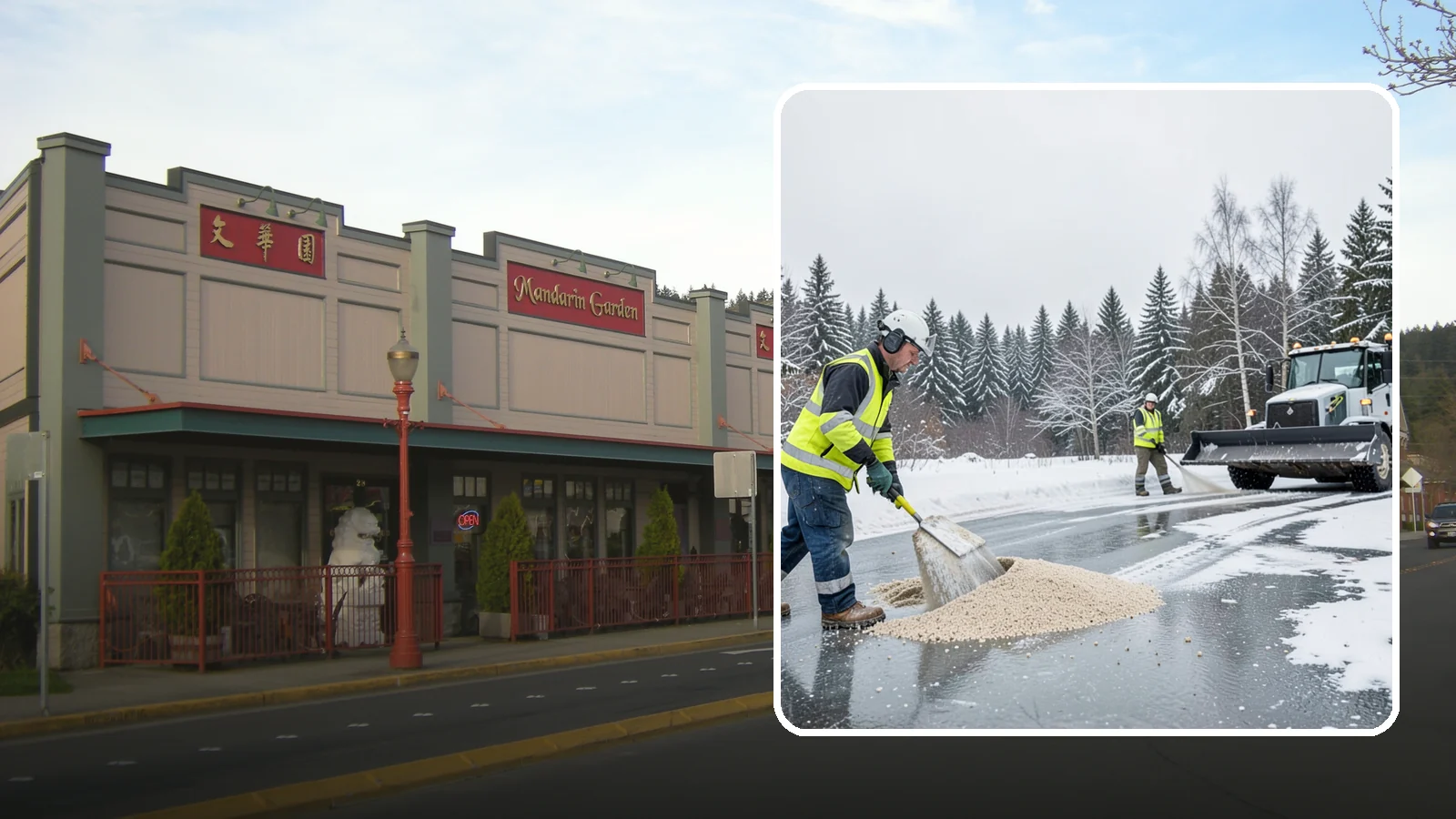 Sand Application in Issaquah, King County, WA - Sand application delivers instant traction on packed ice and during the deep freezes where deicers alone lose their punch.