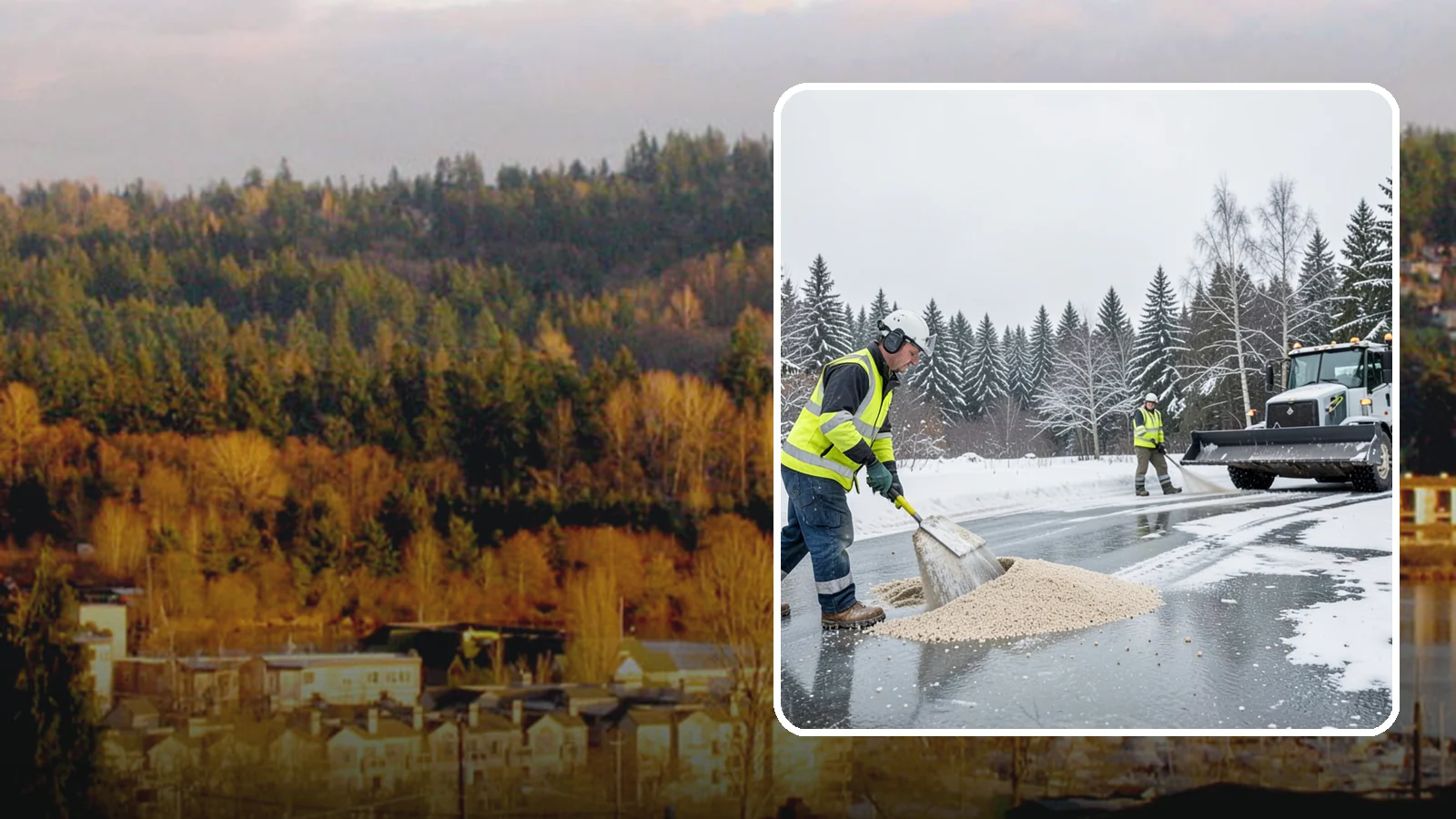 Sand Application in Kenmore, King County, WA - Sand application delivers instant traction on packed ice and during the deep freezes where deicers alone lose their punch.