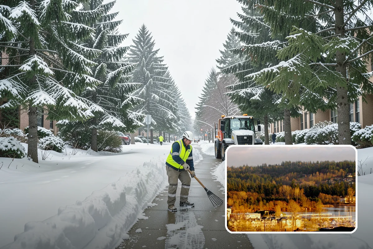 Sand Application in Kenmore, King County, WA - Provides traction even in the teens when deicers stall
