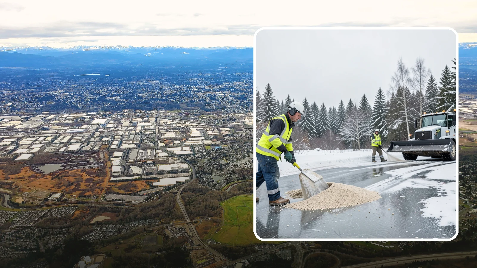 Sand Application in Kent, King County, WA - Sand application delivers instant traction on packed ice and during the deep freezes where deicers alone lose their punch.