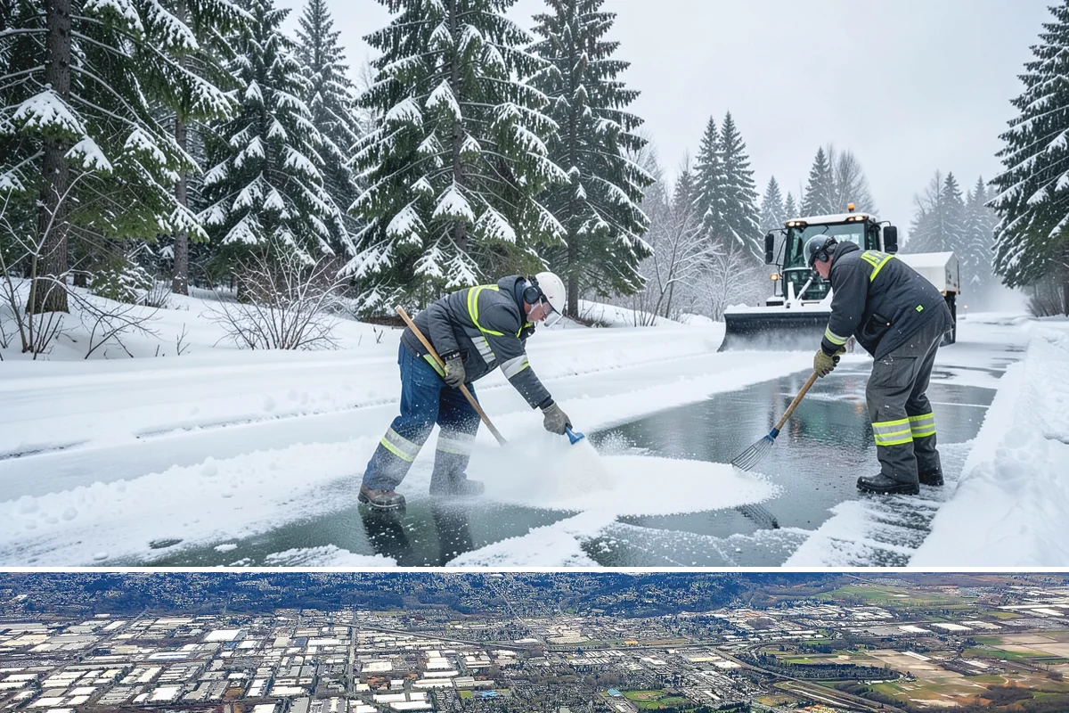 Sand Application in Kent, King County, WA - Sand application peaks during December and January Arctic outflow events when Puget Sound temperatures drop into the teens and...