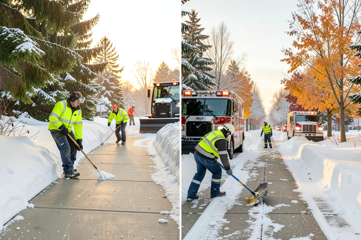 Sand Application in Lake Forest Park, King County, WA - Identify slopes, curves, and pedestrian routes needing grip