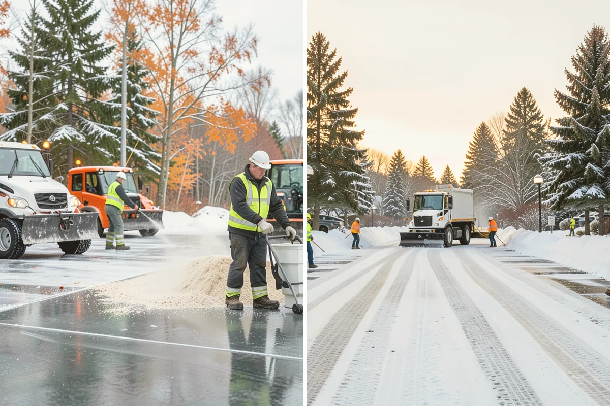 Sand Application in Langley, Island County, WA - Identify slopes, curves, and pedestrian routes needing grip