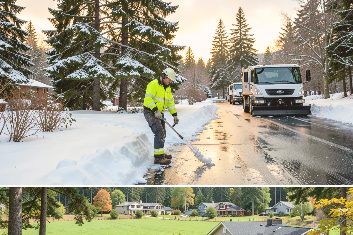 Sand Application in Lyman, Skagit County, WA - Sand application peaks during December and January Arctic outflow events when Puget Sound temperatures drop into the teens and...