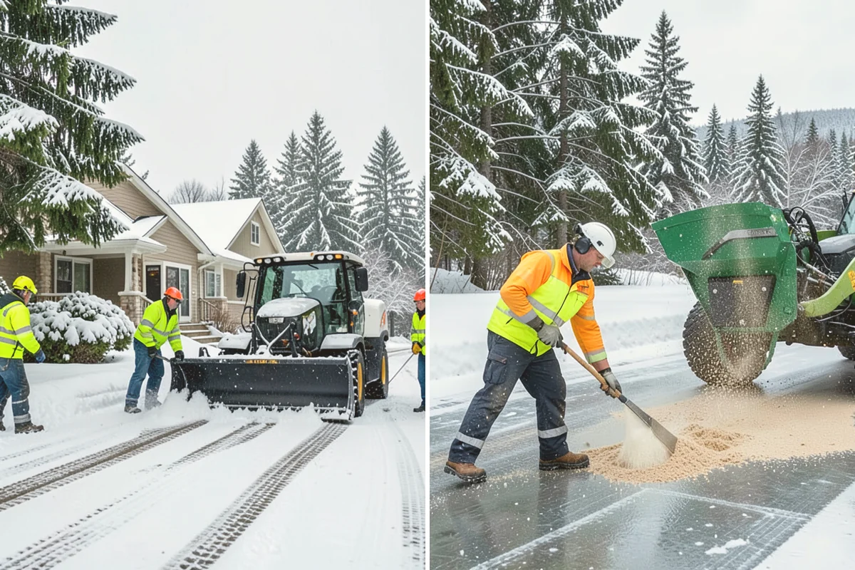 Sand Application in Lynnwood, Snohomish County, WA - Identify slopes, curves, and pedestrian routes needing grip