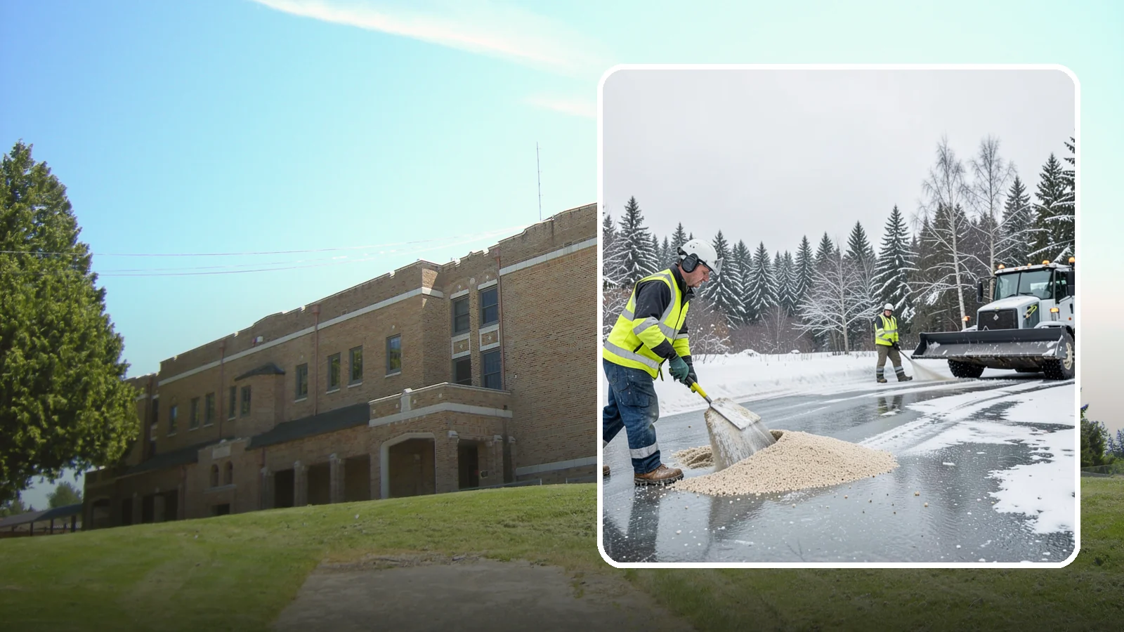 Sand Application in Maple Valley, King County, WA - Sand application delivers instant traction on packed ice and during the deep freezes where deicers alone lose their punch.