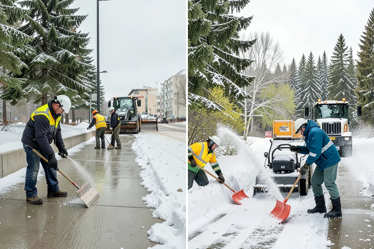 Sand Application in Maple Valley, King County, WA - Identify slopes, curves, and pedestrian routes needing grip