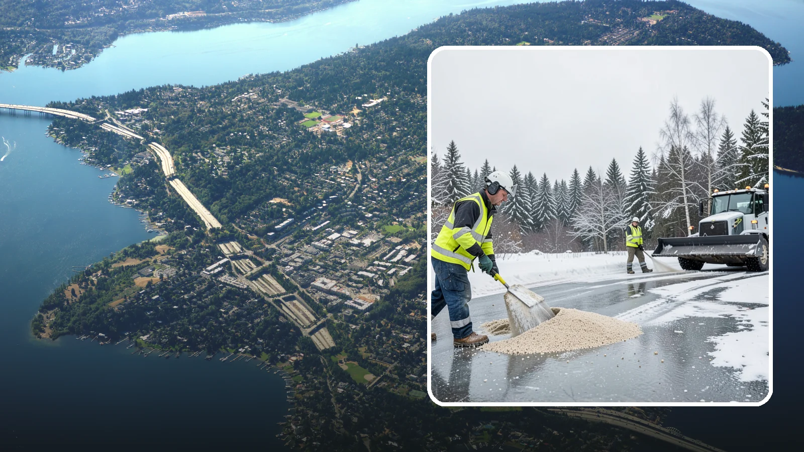 Sand Application in Mercer Island, King County, WA - Sand application delivers instant traction on packed ice and during the deep freezes where deicers alone lose their punch.