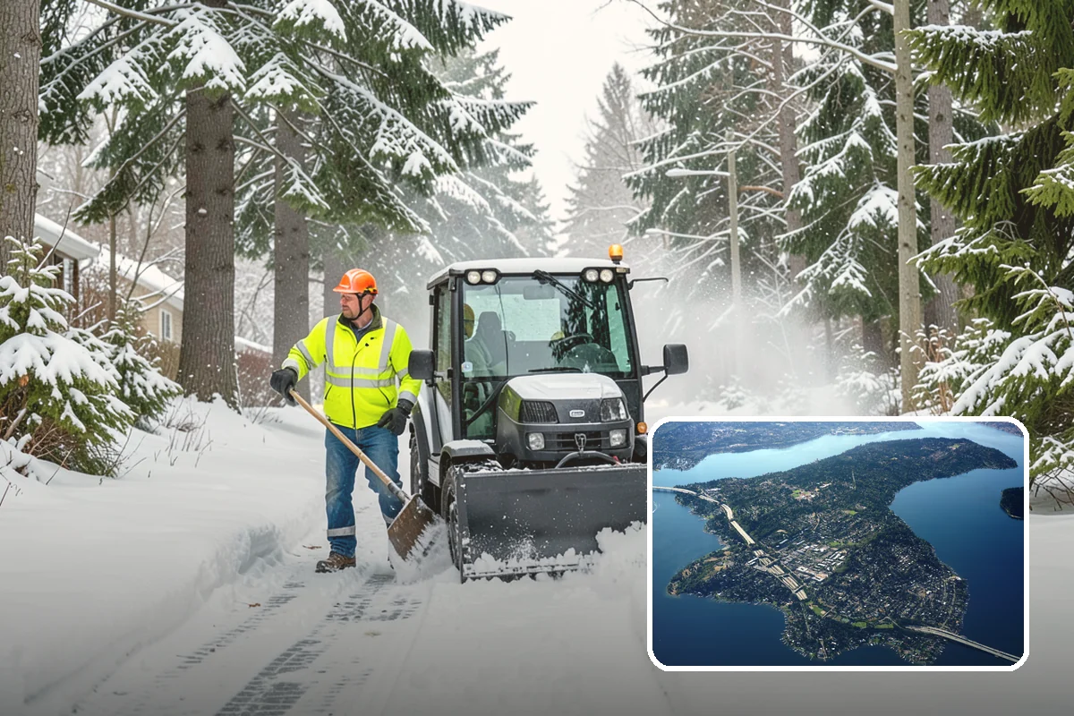 Sand Application in Mercer Island, King County, WA - Provides traction even in the teens when deicers stall