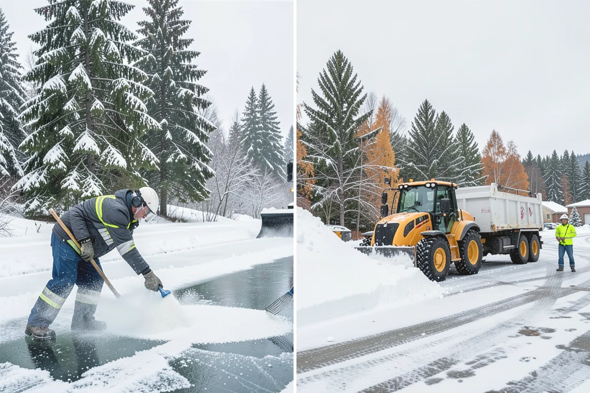 Sand Application in Monroe, Snohomish County, WA - Identify slopes, curves, and pedestrian routes needing grip