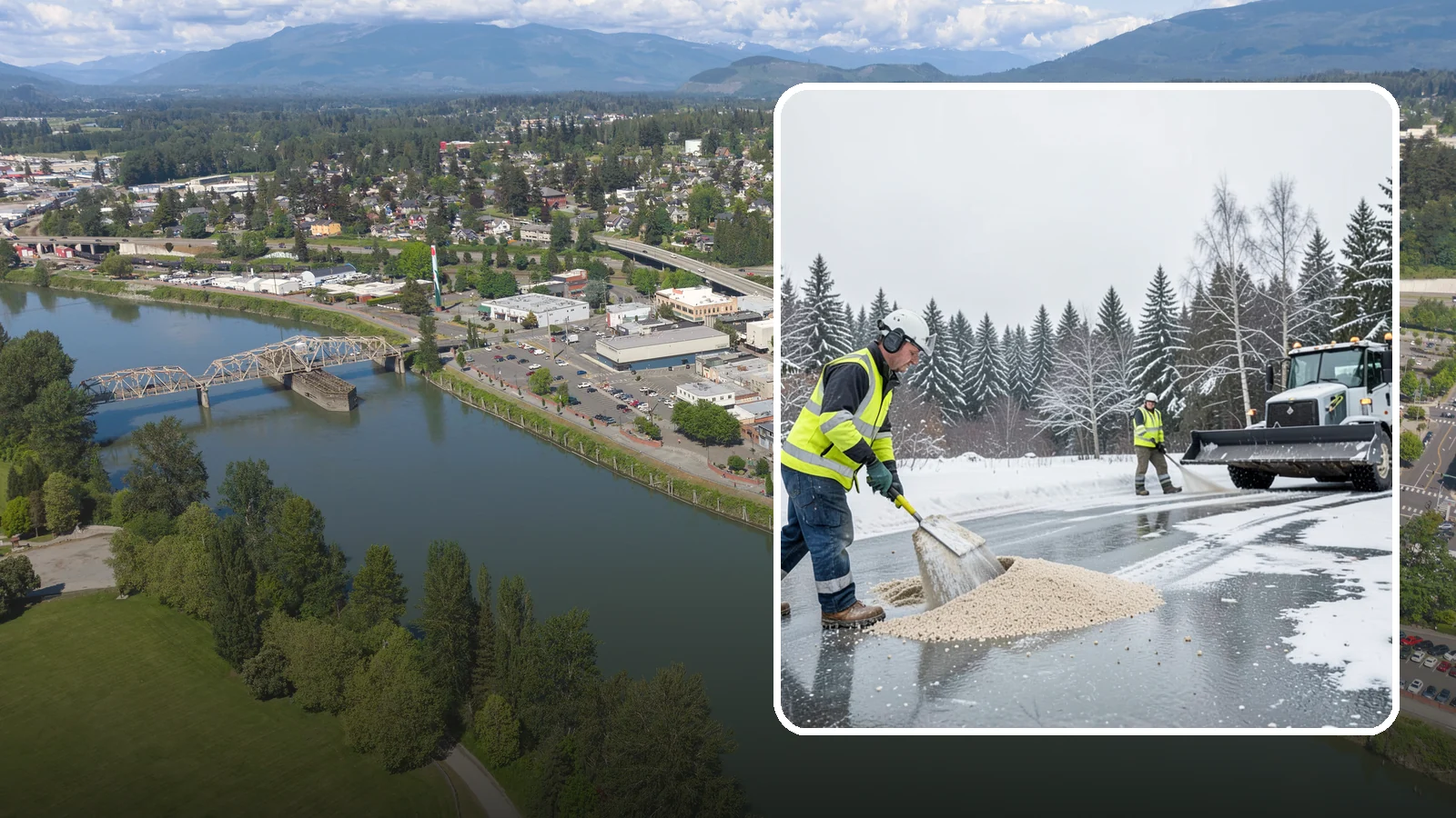 Sand Application in Mount Vernon, Skagit County, WA - Sand application delivers instant traction on packed ice and during the deep freezes where deicers alone lose their punch.