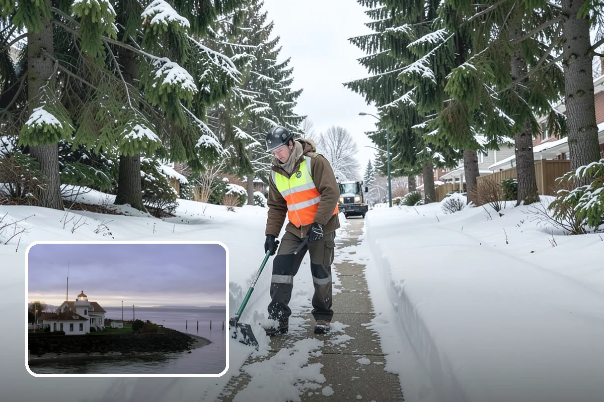 Sand Application in Mukilteo, Snohomish County, WA - Provides traction even in the teens when deicers stall