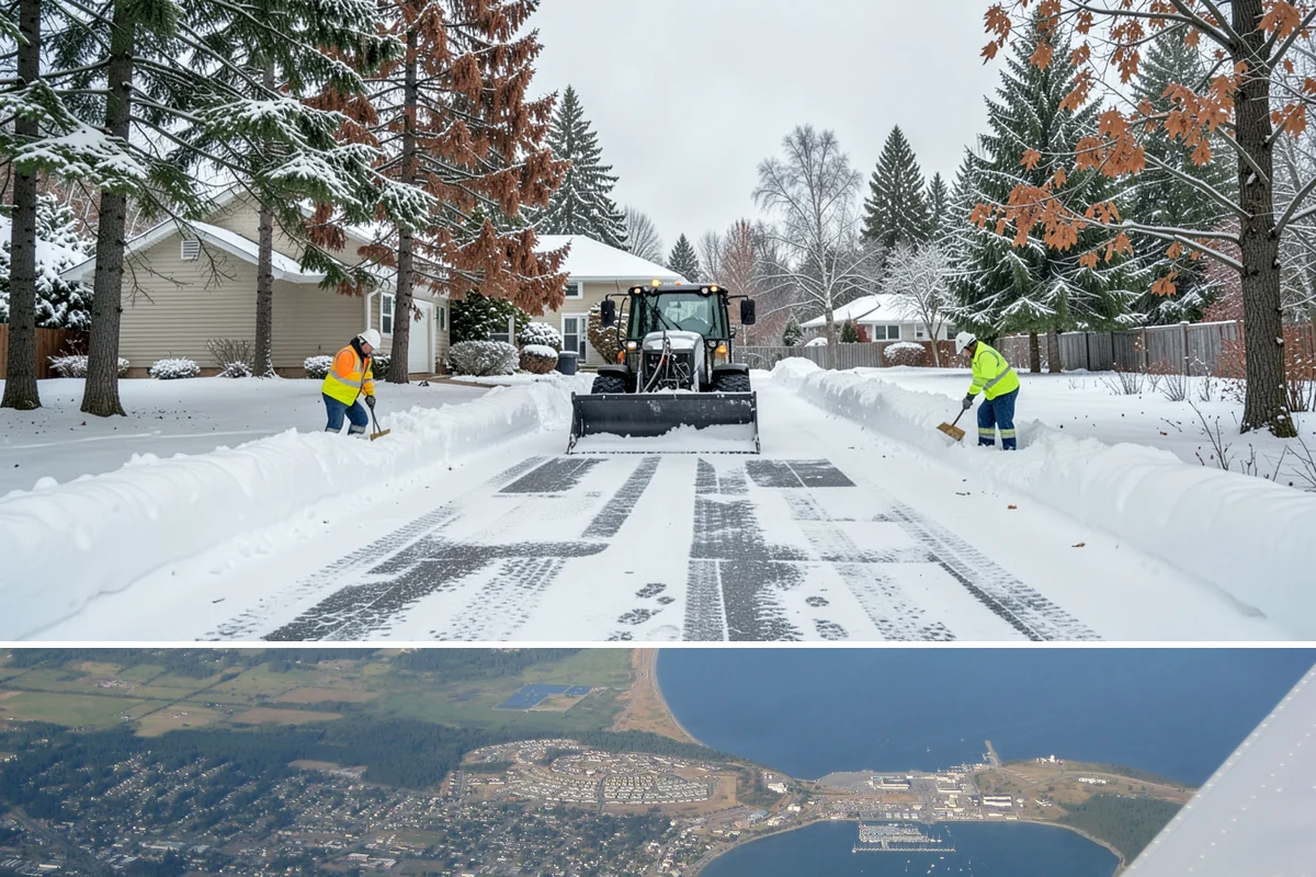 Sand Application in Oak Harbor, Island County, WA - Sand application peaks during December and January Arctic outflow events when Puget Sound temperatures drop into the teens and...