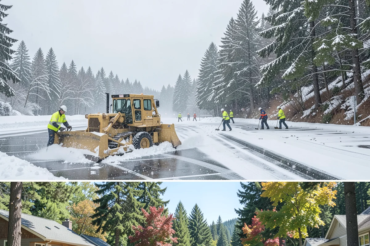 Sand Application in Orting, Pierce County, WA - Sand application peaks during December and January Arctic outflow events when Puget Sound temperatures drop into the teens and...
