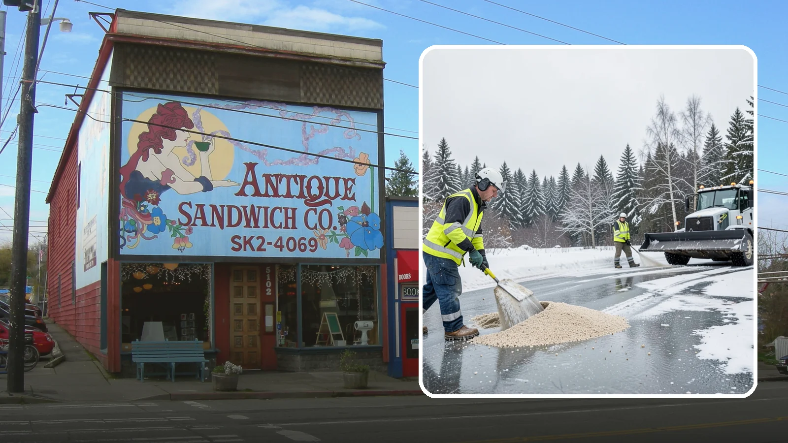 Sand Application in Ruston, Pierce County, WA - Sand application delivers instant traction on packed ice and during the deep freezes where deicers alone lose their punch.