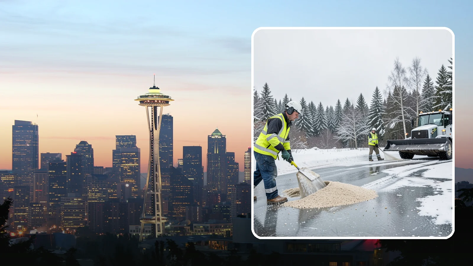 Sand Application in Seattle, King County, WA - Sand application delivers instant traction on packed ice and during the deep freezes where deicers alone lose their punch.