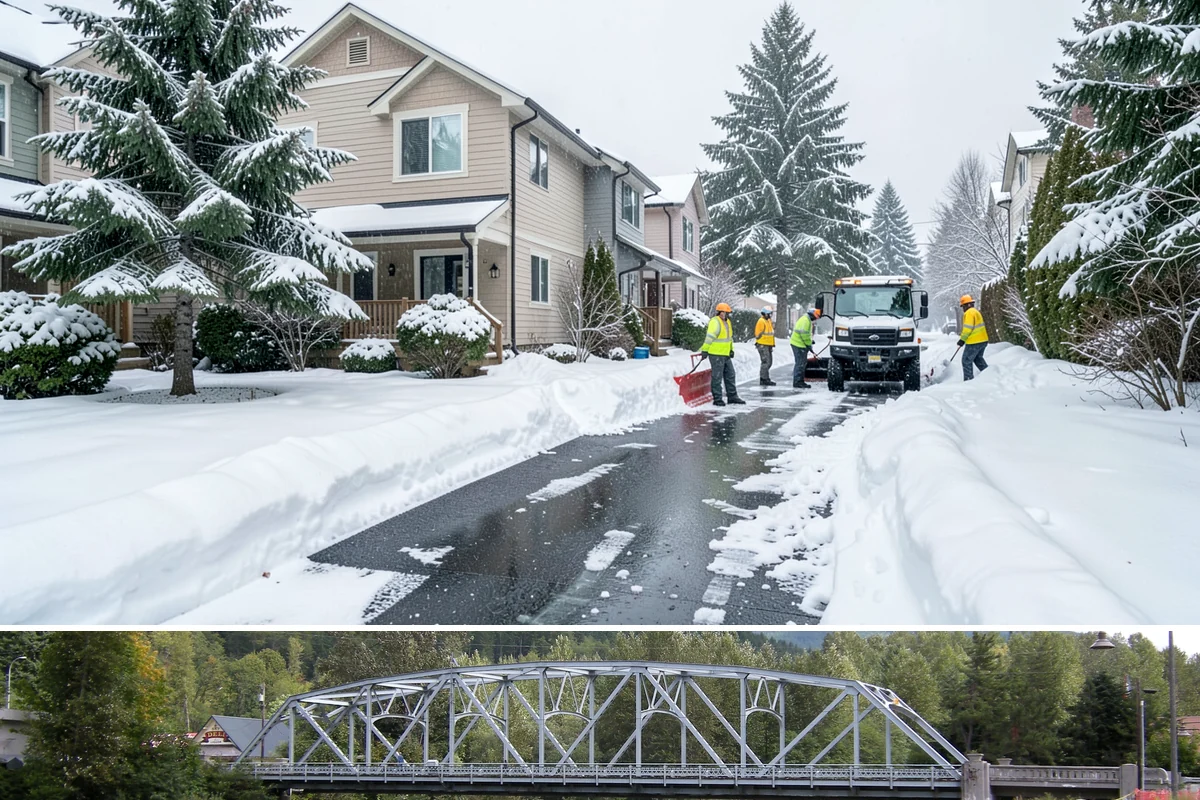 Sand Application in Skykomish, King County, WA - Sand application peaks during December and January Arctic outflow events when Puget Sound temperatures drop into the teens and...