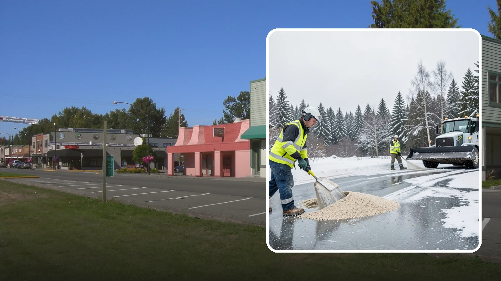 Sand Application in Snoqualmie, King County, WA - Sand application delivers instant traction on packed ice and during the deep freezes where deicers alone lose their punch.