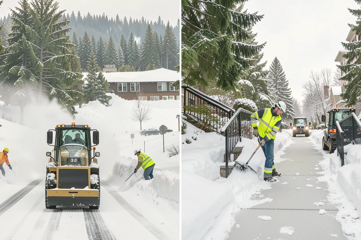 Sand Application in Stanwood, Snohomish County, WA - Identify slopes, curves, and pedestrian routes needing grip