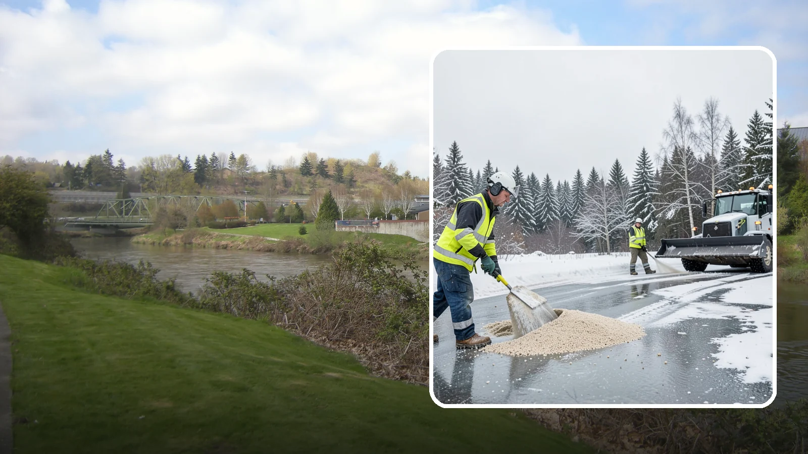Sand Application in Tukwila, King County, WA - Sand application delivers instant traction on packed ice and during the deep freezes where deicers alone lose their punch.
