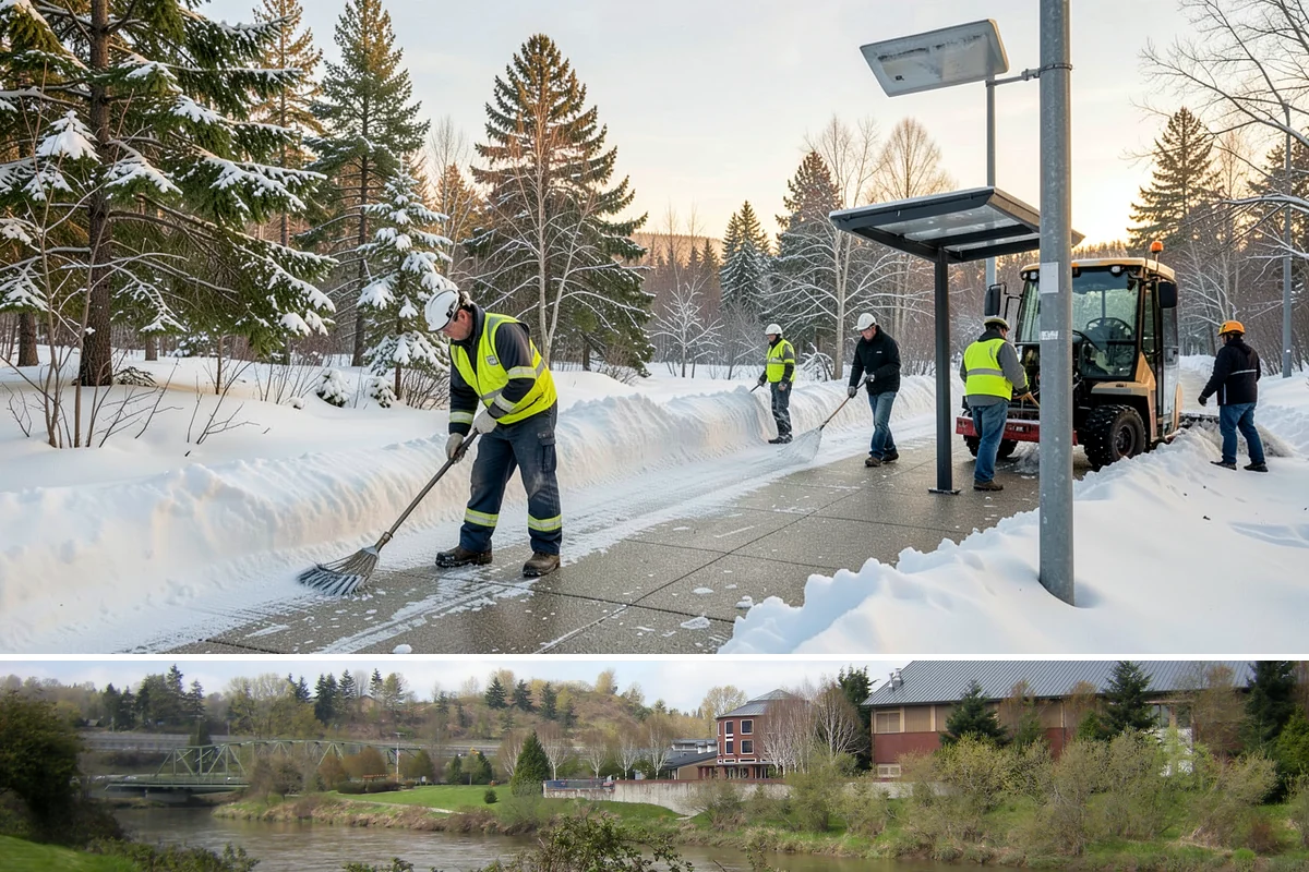 Sand Application in Tukwila, King County, WA - Sand application peaks during December and January Arctic outflow events when Puget Sound temperatures drop into the teens and...