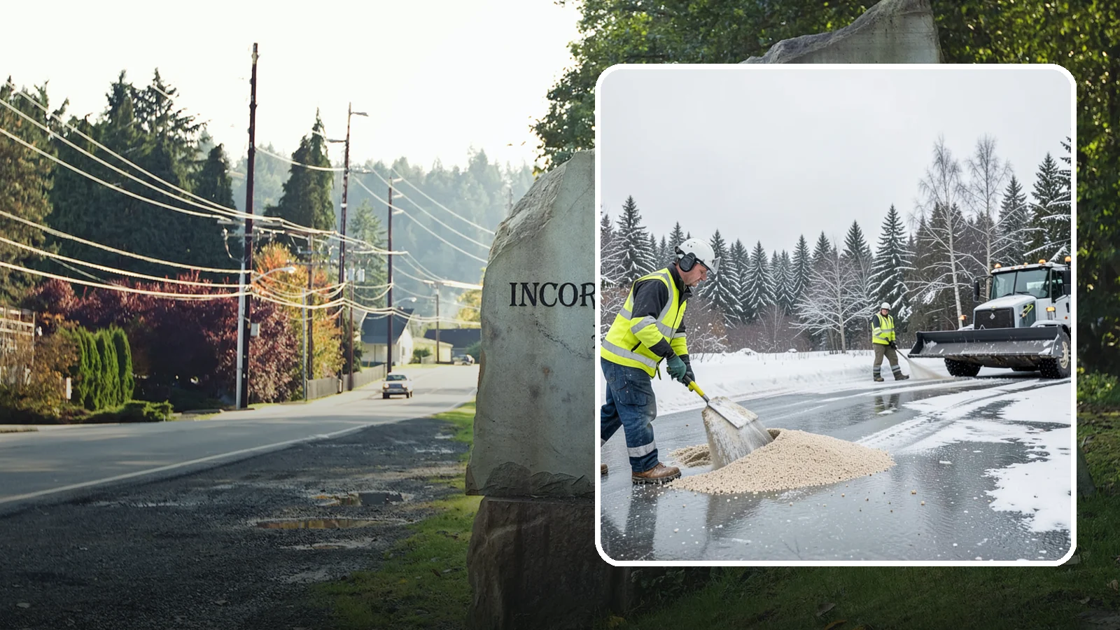 Sand Application in Wilkeson, Pierce County, WA - Sand application delivers instant traction on packed ice and during the deep freezes where deicers alone lose their punch.