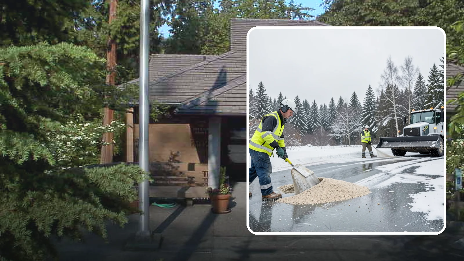 Sand Application in Yarrow Point, King County, WA - Sand application delivers instant traction on packed ice and during the deep freezes where deicers alone lose their punch.