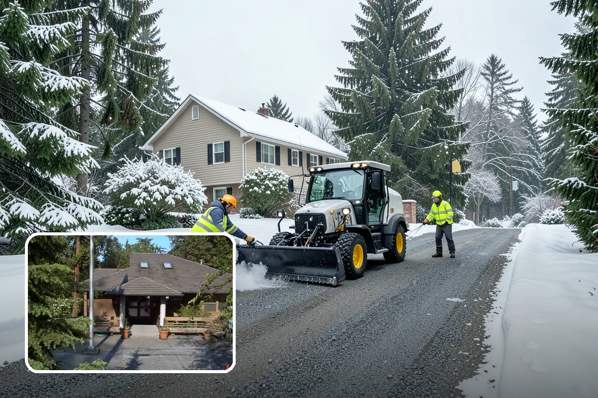 Sand Application in Yarrow Point, King County, WA - Provides traction even in the teens when deicers stall