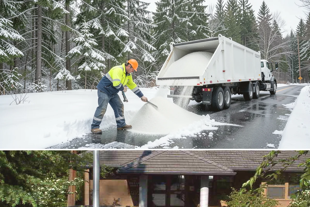 Sand Application in Yarrow Point, King County, WA - Sand application peaks during December and January Arctic outflow events when Puget Sound temperatures drop into the teens and...