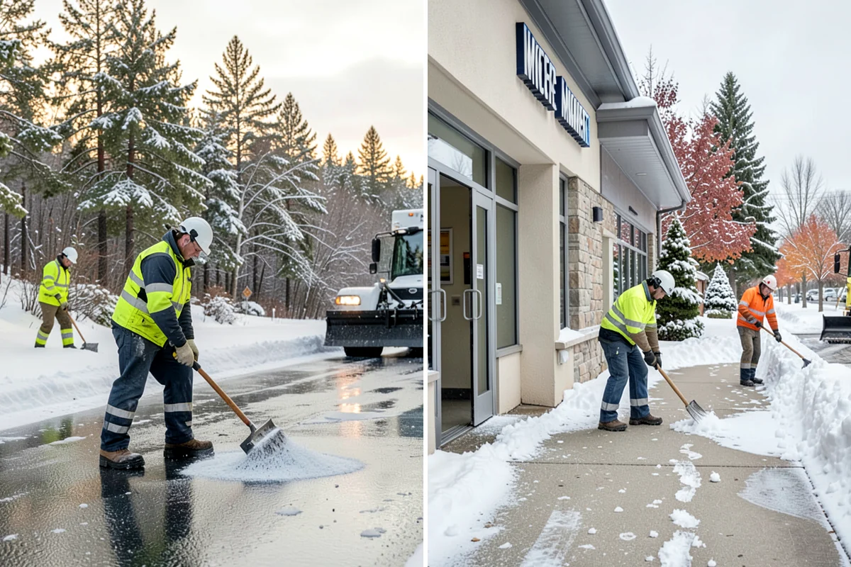 Sand Spreading in Arlington, Snohomish County, WA - Assess whether temperatures are too low for effective salting