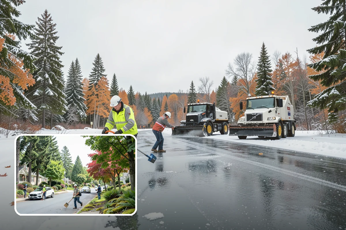 Sand Spreading in Beaux Arts Village, King County, WA - Delivers traction instantly regardless of how cold it gets