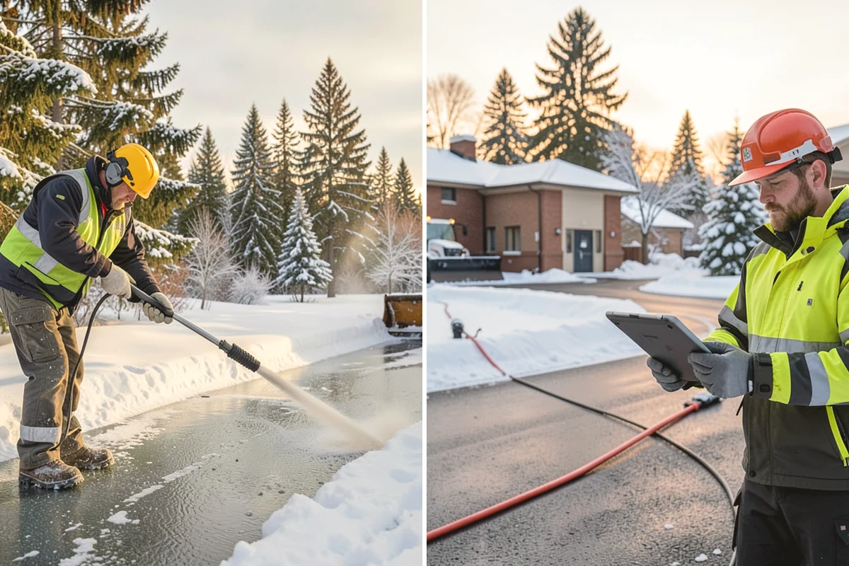 Sand Spreading in Black Diamond, King County, WA - Assess whether temperatures are too low for effective salting