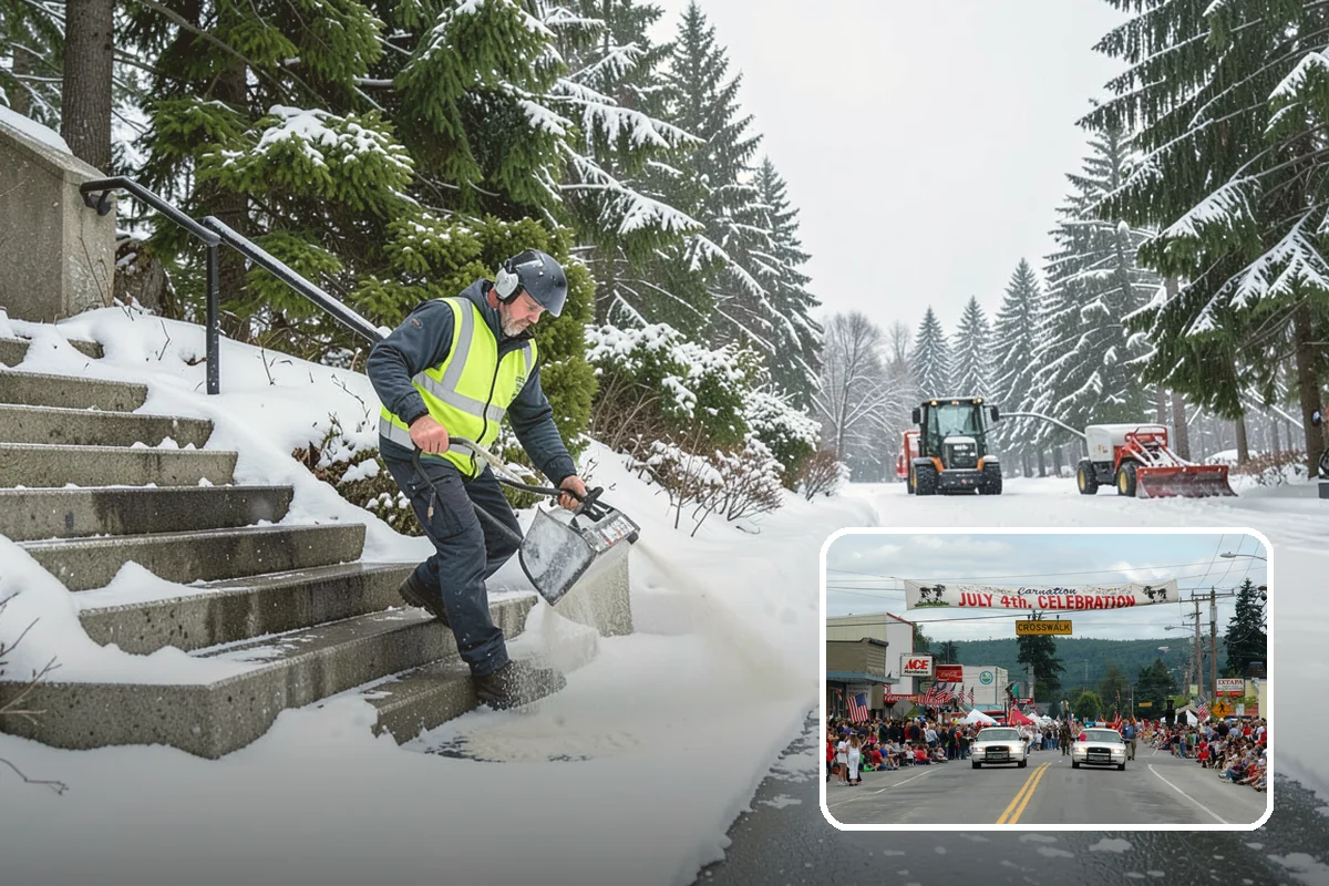 Sand Spreading in Carnation, King County, WA - Delivers traction instantly regardless of how cold it gets