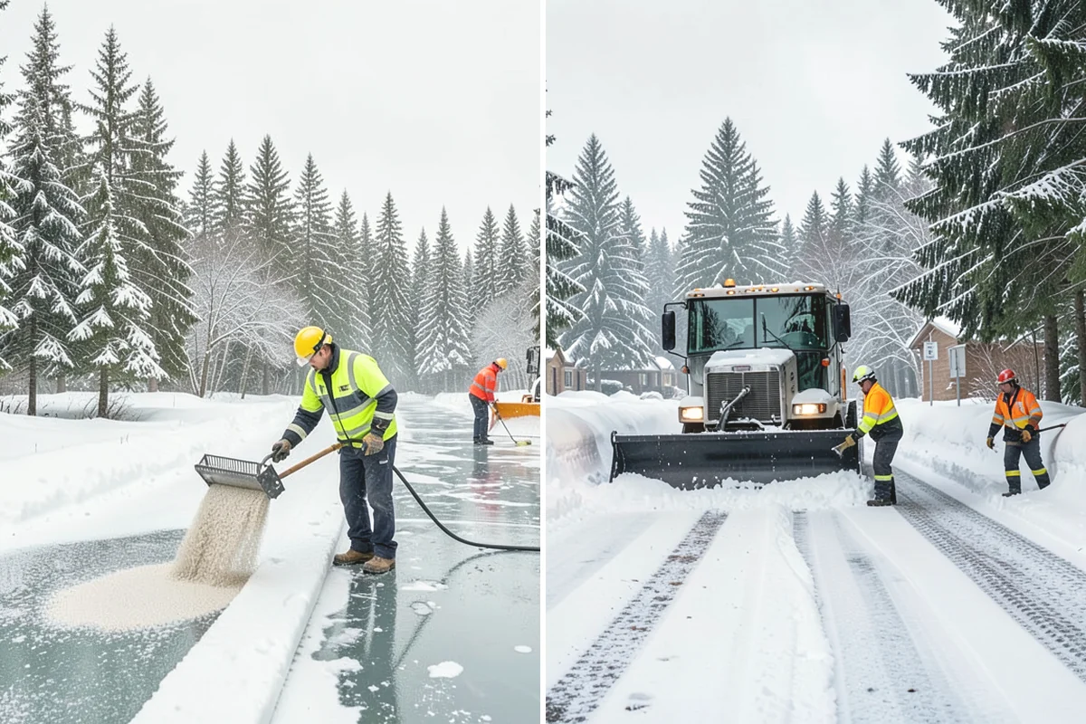 Sand Spreading in Carnation, King County, WA - Assess whether temperatures are too low for effective salting