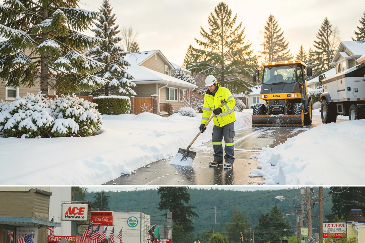 Sand Spreading in Carnation, King County, WA - Sand spreading is most valuable during deep-cold snaps and at higher elevations from December through February.
