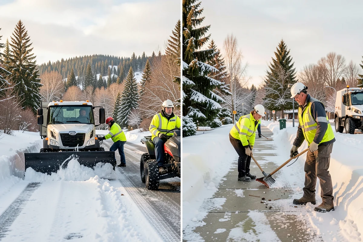 Sand Spreading in Clyde Hill, King County, WA - Assess whether temperatures are too low for effective salting