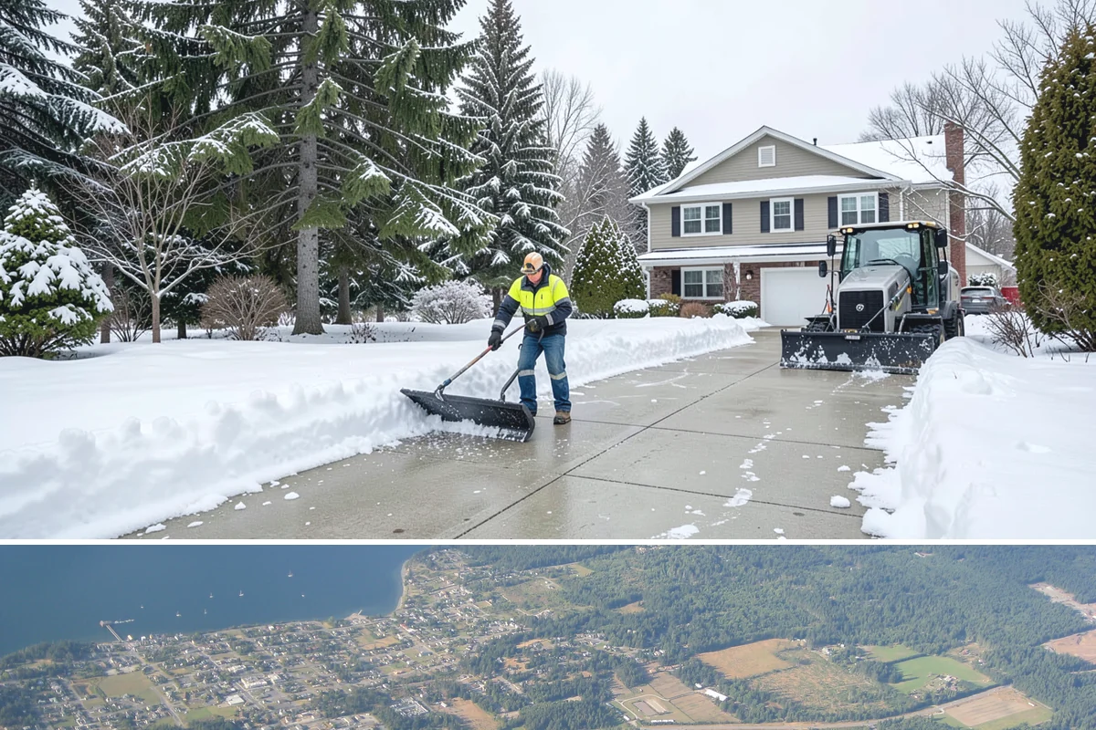 Sand Spreading in Coupeville, Island County, WA - Sand spreading is most valuable during deep-cold snaps and at higher elevations from December through February.