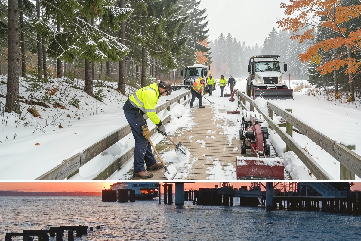 Sand Spreading in Edmonds, Snohomish County, WA - Sand spreading is most valuable during deep-cold snaps and at higher elevations from December through February.
