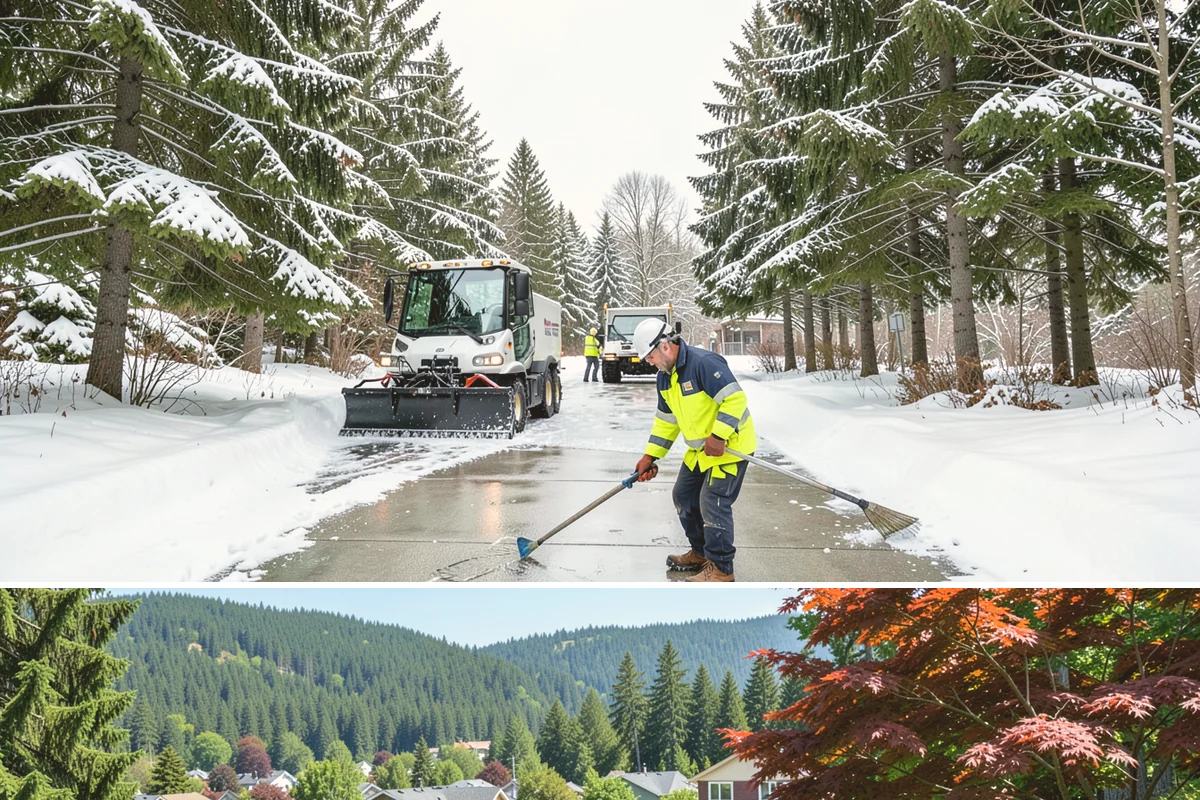 Sand Spreading in Index, Snohomish County, WA - Sand spreading is most valuable during deep-cold snaps and at higher elevations from December through February.