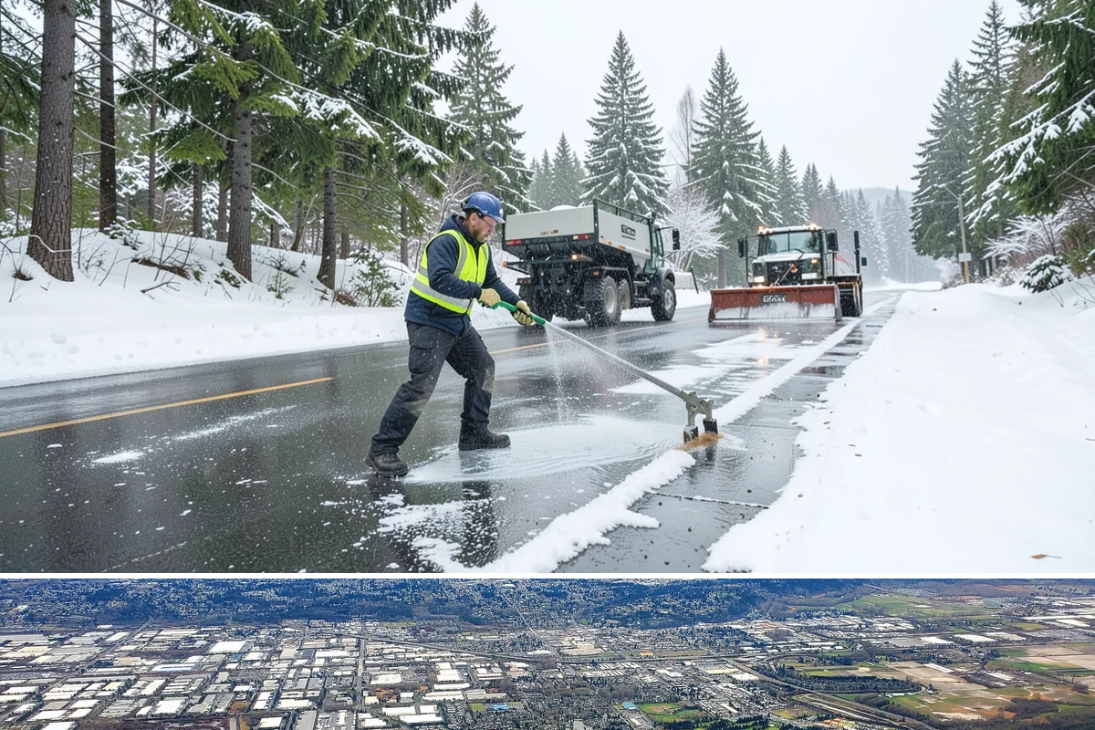 Sand Spreading in Kent, King County, WA - Sand spreading is most valuable during deep-cold snaps and at higher elevations from December through February.