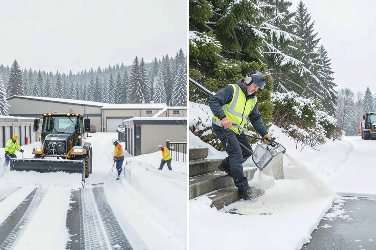 Sand Spreading in Mercer Island, King County, WA - Assess whether temperatures are too low for effective salting