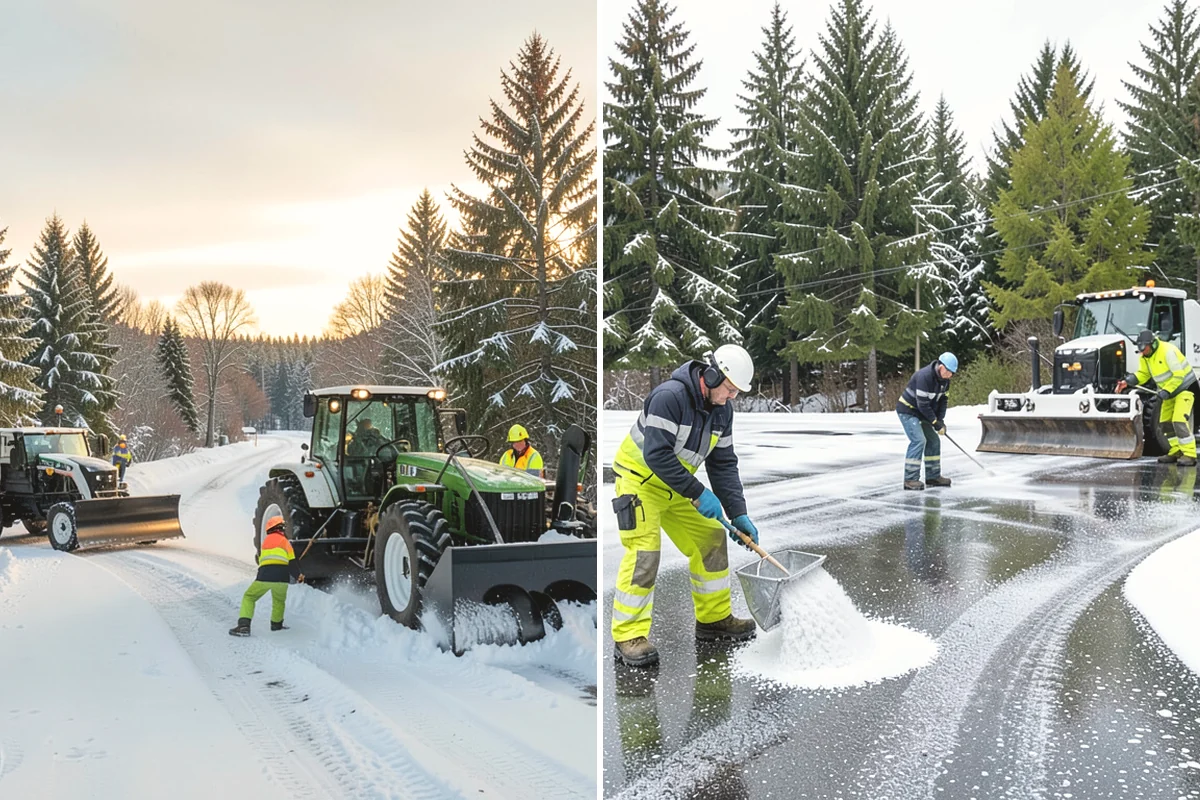 Sand Spreading in North Bend, King County, WA - Assess whether temperatures are too low for effective salting