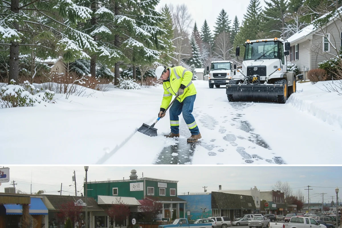 Sand Spreading in Stanwood, Snohomish County, WA - Sand spreading is most valuable during deep-cold snaps and at higher elevations from December through February.