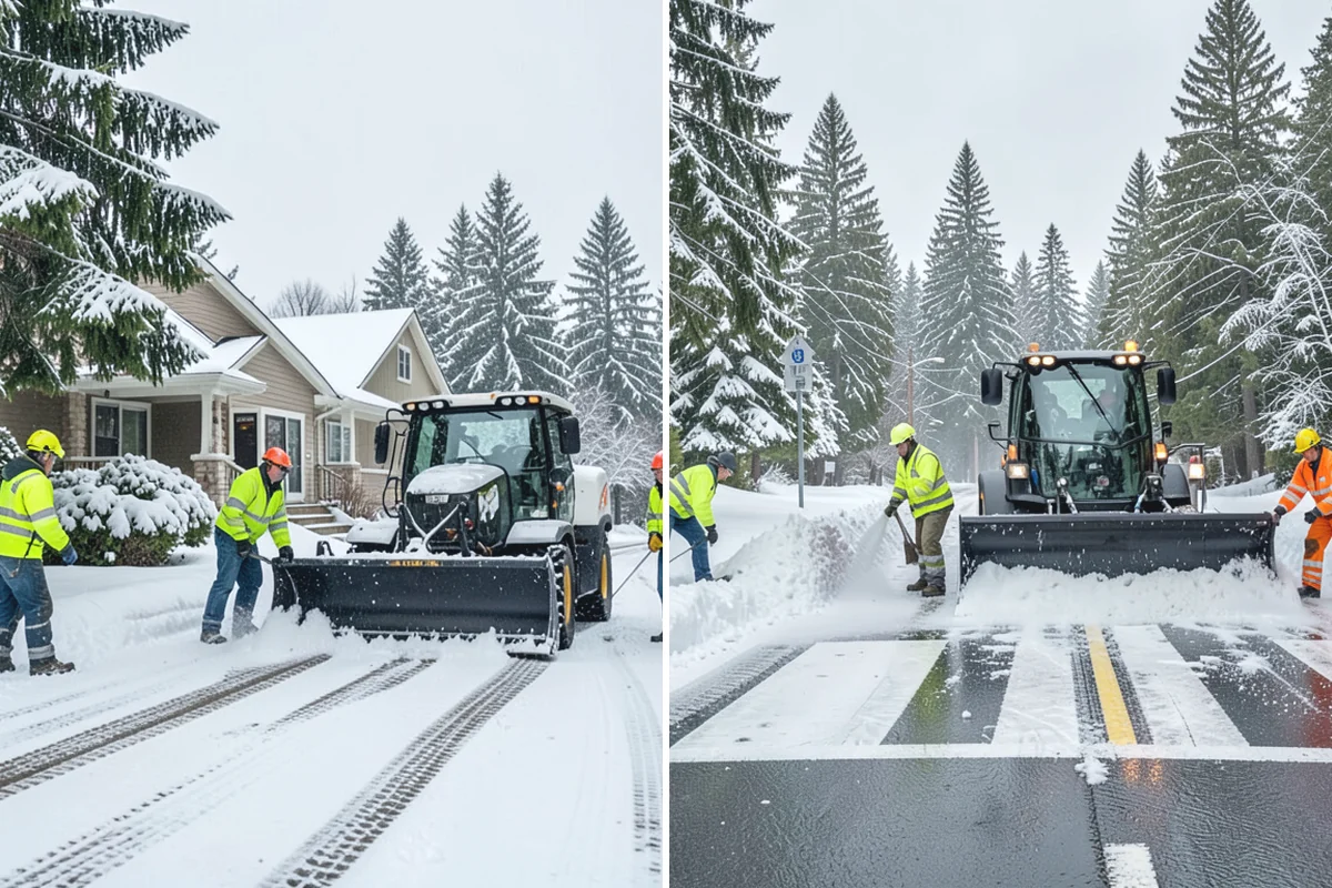 Sand Spreading in Wilkeson, Pierce County, WA - Assess whether temperatures are too low for effective salting