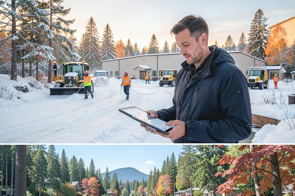 Scheduled Snow Removal in Covington, King County, WA - Set your schedule before the season starts so automatic clearing is active from the first qualifying storm.