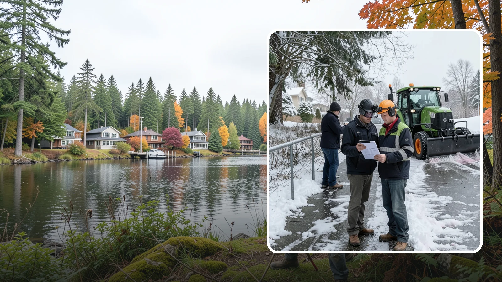 Scheduled Snow Removal in La Conner, Skagit County, WA - We clear your property on a set schedule during active weather so you never have to place a call.