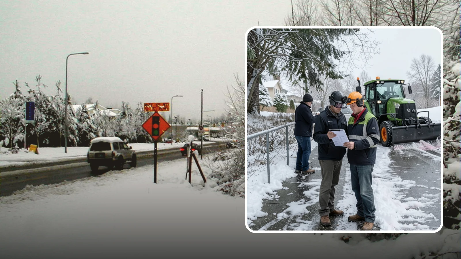 Scheduled Snow Removal in Newcastle, King County, WA - We clear your property on a set schedule during active weather so you never have to place a call.
